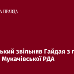 Зеленський звільнив Гайдая з посади голови Мукачівської РДА